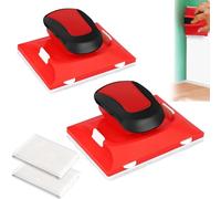 Outil de Bordure de Peinture, 2 PCS Tampon de Peinture avec 2 Recharges de Tampon, Outils de Coupe de Bordure de Peinture Multifonction, Portable Angle Réglable pour Couper Les Murs