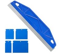 Outil de bordure de peinture en acier inoxydable de 30,5 cm et 4 grattoirs, outils de coupe pour peinture, bouclier de peinture pour couper, racloir papier peint, outils de peinture pour enduire les