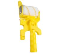 Outil de Bordure de Peinture Murale Multifonction, Rouleau Léger Abs | Portable, Têtes de Brosse Remplaçables, Finition Précise pour Travaux Diy, Coloris Jaune