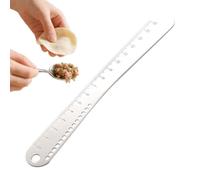 Outil de boulette en acier inoxydable - Gadget de presse à cuillère à nourriture de 7,09 pouces, accessoire de cuisine de mesure de précision, dispositif de coupe de remplissage avec guide de marquage