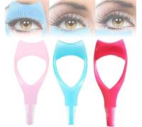 Outil De Brosse à Cils 3 En 1 Outil De Mascara Pour Les Yeux Supérieurs Et Inférieurs Mascara Bouclier Maquillage Outil Cosmétique Pour Femmes Filles Taille Compacte Opération Simple (Multicolore*3)