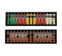 Outil de calcul mathématique pour les enfants, Lot de 2 bouliers à 15 colonnes, perles for l'apprentissage des mathématiques, l'arithmétique et le calcul, outils pédagogiques for la classe