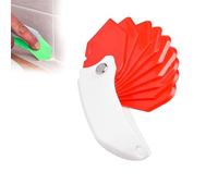 Outil de Calfeutrage 9-en-1 Polyvalent, Spatula, Extracteur et Applicateur de Mastic, Raclette Pliante pour Joints, Finisseur de Mastic pour Salle de Bain, Cuisine,Fenêtres et Portes (Red)