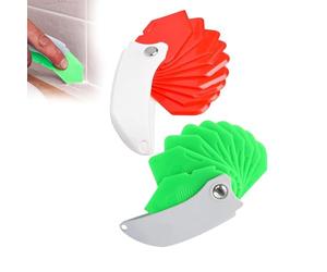 Outil de Calfeutrage 9-en-1 Polyvalent, Spatula, Extracteur et Applicateur de Mastic, Raclette Pliante pour Joints, Finisseur de Mastic pour Salle de Bain, Cuisine,Fenêtres et Portes b)