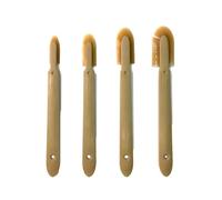 Outil de calfeutrage pour joints - 4 applicateurs de finition de mastic, écarteur de doigt en caoutchouc, grattoir manuel en PVC, scellant | Joint de sol de salle de bain pour fenêtre d'évier de salle