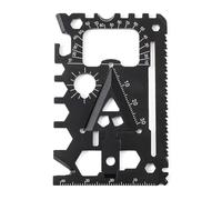 Outil de carte de crédit 18 en 1 en acier inoxydable - Format de poche - Outil multifonction d'extérieur pour le camping en plein air