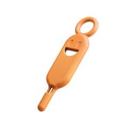 Outil de Carte SIM Portable Keychain SIM Ejecteur Couvrir l'outil de Retrait de Carte SIM avec des Broches d'éjecteurs Portables légers à Manches en Silicone pour iPhone Orange