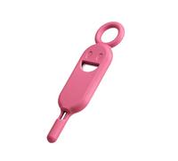 Outil de Carte SIM Portable Keychain SIM Ejecteur Couvrir l'outil de Retrait de Carte SIM avec des Broches d'éjecteurs Portables légers à Manches en Silicone pour iPhone Rose Rouge