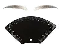 Outil de cartographie des sourcils, règle à sourcils en acier inoxydable, ustensile de dessin rapide, outil de façonnage de maquillage, accessoire de salon de beauté, kit de coiffure, spa, vacances de