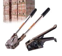 Outil De Cerclage De Qualité Industrielle, Ouverture Des Mâchoires : 250 mm, Dents De Courroie Élargies/épaissies, Moulage Unique, Pour Feuillard En Plastique PET De 13/16/19 mm,Grey