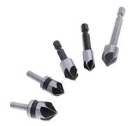 Outil de chanfreinage de foret central 5 pièces avec fente d' de 82 degrés et poignée hexagonale