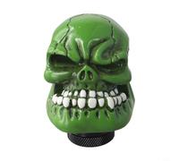 Outil de changement de vitesse style tête de mort avec tête de bouton ABS avec installation pour boîte de vitesses manuelle compatible avec la plupart des berlines, SUV, camions (vert)