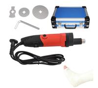 Outil de chirurgie orthopédique for le sport, coupe-plâtre orthopédique réglable à vitesse de 12500 tr/min, scie à plâtre électrique médicale avec 3 lames de scie, for hôpitaux et cliniques(Red)