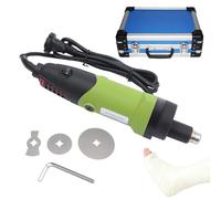 Outil de chirurgie orthopédique for le sport, coupe-plâtre orthopédique réglable à vitesse de 12500 tr/min, scie à plâtre électrique médicale avec 3 lames de scie, for hôpitaux et cliniques(Green)
