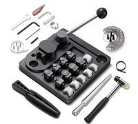 Outil de cintrage d'anneaux pour cuillère, bagues, kit de fabrication de bijoux avec matrices en nylon, 2 bagues vierges, machine à cintrer, outil de mesure, outil de bijoux multifonction