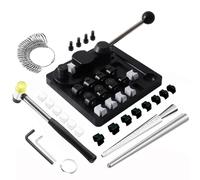 Outil de cintrage de bagues - Machine de fabrication de bijoux avec baguier et matrices en nylon pour bagues de cuillère, idéale pour créer des bagues, boucles d'oreilles et cintreuses de bagues de 12