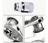 Outil de clé à molette pour boîtier de pédalier de vélo de montagne, outil de démontage et d'installation de manivelle de vélo Axe central argenté 4,Axe central argenté 2,2 axes centraux noirs,4 axes