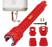 Outil De Clé De Robinet - 14 En 1 ABS + Céle D'évier En En Aluminium | Spanner Des Robinets Sans Effort | Efficace De Pipe À Eau Pipeur Pour La Cuisine De La Cuisine Salle De Bain Sous-digne D
