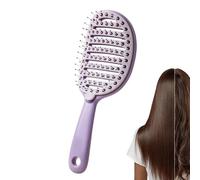 Outil de coiffage auto-nettoyant - Brosse démêlante ventilée pour cuir chevelu incurvé | Brosse douce anti-nœuds pour lisser démêler les cheveux mouillés secs épais bouclés raides femmes filles