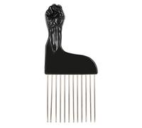 Outil de coiffure pour cheveux bouclés Noir Poing Peigne à cheveux pour femmes et hommes C Style C