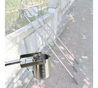 Outil De Collecte D'échantillons d'eau,Perche Rétractable Ultra-Légère avec Louche à Bascule pour Surveillance Environnementale Et Tests Aquatiques,Metal 1000ml,3.8~13.1 ft