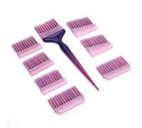 Outil de coloration des cheveux à pointe inclinée avec dents flexibles pour séparer l'applicateur de teinture avancée, peigne de distribution d'huile, brosse de coloration des cheveux avec pointe