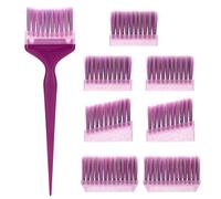 Outil de coloration des cheveux à pointe inclinée avec dents flexibles pour séparer l'applicateur de teinture avancée, peigne de distribution d'huile, brosse de coloration des cheveux avec pointe