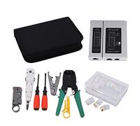 Outil de combinaison de câbles de réseau Kit d'outils réseau portable avec sac de stockage RJ45 RJ11 RJ12 Connecteur