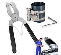 Outil de compresseur à segments de piston - En acier - Pour montage et démontage des segments de piston - Outil de voiture réglable avec pince pour voiture et camping-car