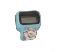 Outil de comptage numérique porté au doigt avec sangle stable pour le comptage des rangs, le suivi des boucles de crochet et l'entretien en direct (bleu clair)