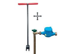 Outil de Compteur d'Eau,Clé Ergonomique en T - Clé à Robinet de Jardin | pour Jardin Camping Maison Arrière-cour Extérieur Construction Arrosage