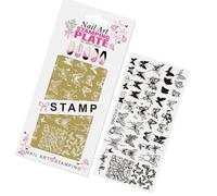 Outil De Conception Modèle D'impression Clous En Métal Réutilisables Avec Plusieurs Motifs Artistiques Pour Application Vernis Gel Modèle 'art 'ongle En Acier Inoxydable