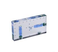 Outil de construction transparent à double direction avec règle pour une mesure précise de 95 mm de longueur