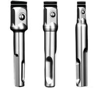 Outil de conversion carré pour adaptateur de tige SDS Plus 1/4 3/8 1/2 pouce pour marteau perforateur - Porte-embout robuste en acier au chrome vanadium pour travaux de maçonnerie (ensemble de trois