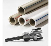 Outil de coupe de filetage de tuyau d'eau, 20 mm, 25 mm, matrice de filetage interne externe pour PPR PVC, plomberie, métal, coupe-taraudage intégré, gris (20 mm)