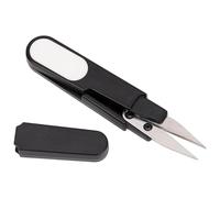 Outil de coupe de pêche - Coupe-fil de pêche en forme de U de 11,4 x 2,4 cm, ciseaux à fil tressé, outil de ciseaux de pche portable avec couvercle de sécurité, coupe-fil polyvalent de type U pour ac