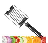 Outil de coupe de pommes de terre - Coupe-jambon d'œuf bouilli - Gadgets de cuisine, hélicoptère d'oignon, outil de coupe d'aliments, robot de fromage avec poignée pour