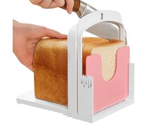 Outil de coupe de portatif - Guide de coupe- manuel pliable, dispositif de grillé de précision | Bagels Sandwich gâteaux rôti boulangerie cuisine maison cuisine uniforme tranche