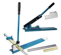 Outil de coupe de rail DIN - Machine de découpe de goulottes de banc pour acier/aluminium - Double rainure avec règle de positionnement incluse