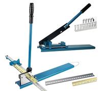 Outil de coupe de rail DIN - Machine de découpe robuste avec double rainure, curseur de transfert et règle pour la coupe de précision de l'acier ajouré/aluminium