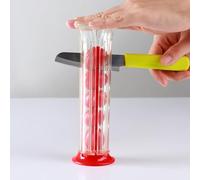 Outil de coupe de raisin, outil de cuisine, quart de raisin, outil de coupe de tomates, raisin/cerise/petit séparateur de tomates, ustensile de cuisine pour salade de légumes, rouge, 19 cm