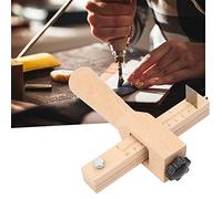 Outil de Coupe de Sangle en Cuir Réglable en Bois DIY Accessoires de Bricolage pour Maroquinerie avec 5 Lames