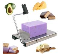 Outil De Coupe De Savon En Acier Inoxydable, Coupe-savon En Fil | Avec Balance Et Déflecteurs Antidérapants, Épaisseur Réglable De 1 À 4cm, For La Fabrication De Savon Artisanal, Fromage