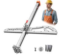 Outil de Coupe Pliable pour Plaques de Plâtre Avec Échelle de 60 Cm,Outil de Découpe Professionnel pour Cloisons Sèches,Coupe-plaques de Plâtre de Précision avec Lame Réglable