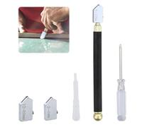 Outil de Coupe Verre, Coupe-Nerre, 5 Pièces Outil Coupe-Verre, Tête de Coupe 2 à 20 mm, Outil de Découpe de Verre, Outil Coupe-Verre à Pointe en Carbure pour Miroir en Verre épais et Mosaïque