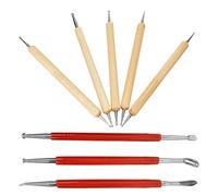 Outil de Couture Fait à la Main, kit de Couture en Cuir 8pcs Outils de Travail en Cuir Sculpture Outil de Stylet, pour l'artisanat du Cuir pour façonner la Cire