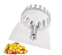 Outil de cueillette d'arbres fruitiers - Outil de cueillette de fruits - Tête de cueillette de fruits en métal - Outils de cueillette de fruits avec panier - Portable, facile à utiliser pour obtenir