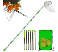 Outil de cueillette de fruits, panier de cueillette de fruits, perche extensible télescopique, pelle à pommes avec poignée télescopique, ramasse-fruits, pelle à fruits