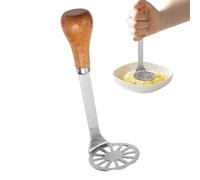 Outil de cuisine compact - Presse-fruits pour une préparation rapide | Acier inoxydable avec poignée en bois, gadget léger pour bananes, œufs de pommes de terre, aide à presser lisse, cuisine à