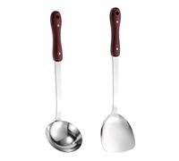 Outil de cuisine multi-usage en acier inoxydable, spatule de cuisine professionnelle et louche à soupe, ustensiles de cuisine de terrain en acier inoxydable, essentiel de cuisine à domicile